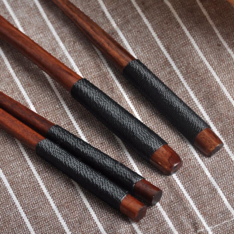 Japonská retro polská vařečka, vidlička, hůlky Sada příborů Ramen Miso Polévka pro domácnost Protiskluzová rukojeť Dřevěné nádobí