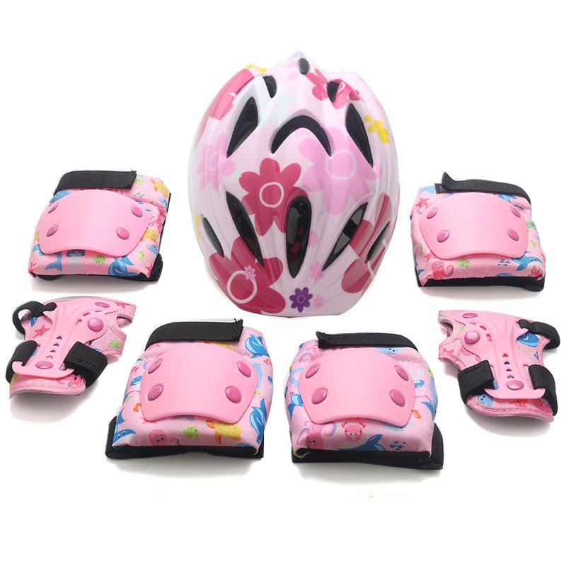 Child protective equipment helmet elbow knee pads for girls aged 3 4 5 6 7 8 9 10 11 12 year boy Suitable for roller skating and skiing