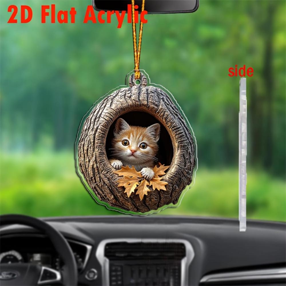 

2D Акриловые Животные Рождественские Украшения на Елку Милая Коала Обезьяна Кошка Подвеска для Рождественского Мешка Машины Домашнего декора