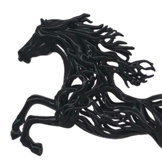 3D-printad Hästfigur Stående Ihålig Hästskulptur Skrivbord Zodiak Häst Prydnader för Hem Bord Hylla Dekor