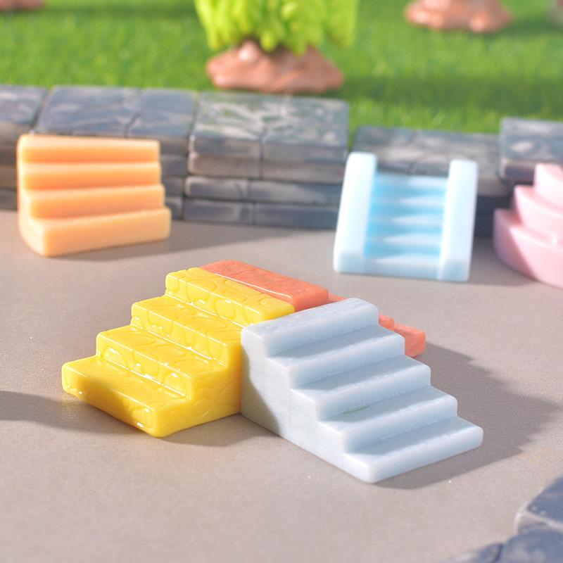 Mini Decorative Items Simulate Ancient-style Stone Staircase Garden Bonsai and Resin Handicrafts