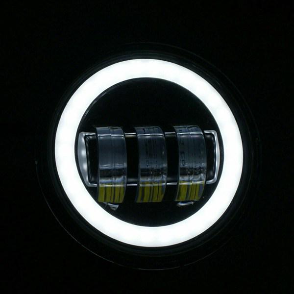 4.5" 30W LED Angel Eye Motorcycle Fog Light for Harley, Off-road Auxiliary Spotlight