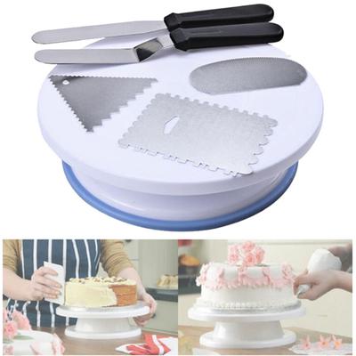 Cake Turntable Bench Scraper Rotating Stand Icing Baking Lifter Board SupplyMöbel & Wohnen, Kochen & Genießen, Küchenhelfer!