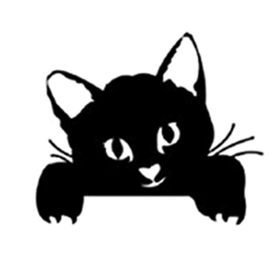 5 Pcs Cute Cat Light Switch Sticker Little Black Cat Animal Switch Decals Removable DIY Wall Art Mural for Baby Nursery Room