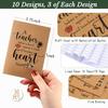 Kosiz 60 Pcs Valentine Teacher Appreciation Gift Bulk Thank You Kraft Notebooks Set Motivational Mini Journal Notebook Inspirational Party Bamboo