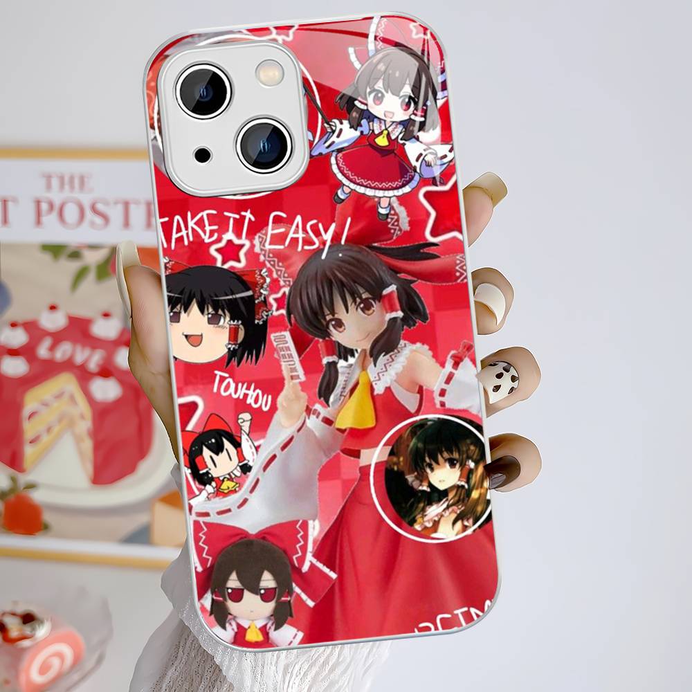 Classic Game Touhou Project Tempered Glass For Iphone 14 13 12 11 Pro Mini XS MAX 14Plus X XS XR Cover