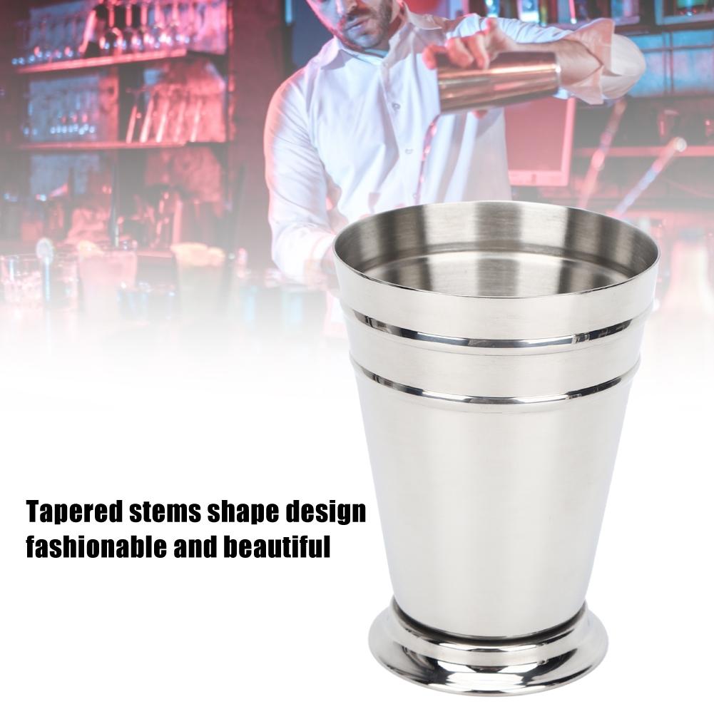 304 Stainless Steel Iced Cocktail Cup Drinking Wine Mug Anti Falling for Bar Party Bartender Tool(Silver 400ML)