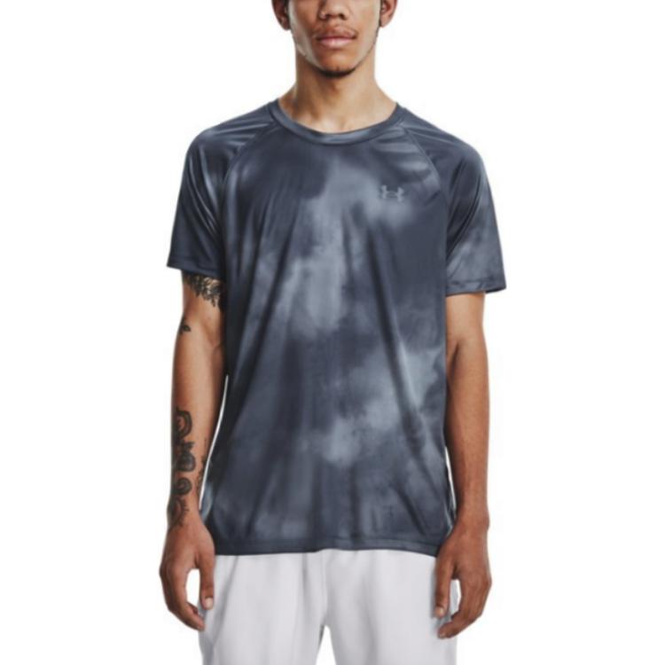 Under Armour Iso-Chill Batik-Print Rundhals Kurzarm T-Shirt SS23 Herren Oberteile Schwarz 1377882-001