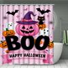 Happy Halloween Shower Curtain Set 3D Print Waterproof Polyester Fabric Bath Curtain Home Bathroom Halloween Decor With 12 Hooks