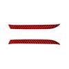 2Pcs For Volkswagen Tiguan 13-17 Red Carbon Fiber Front Door Panel Frame Cover