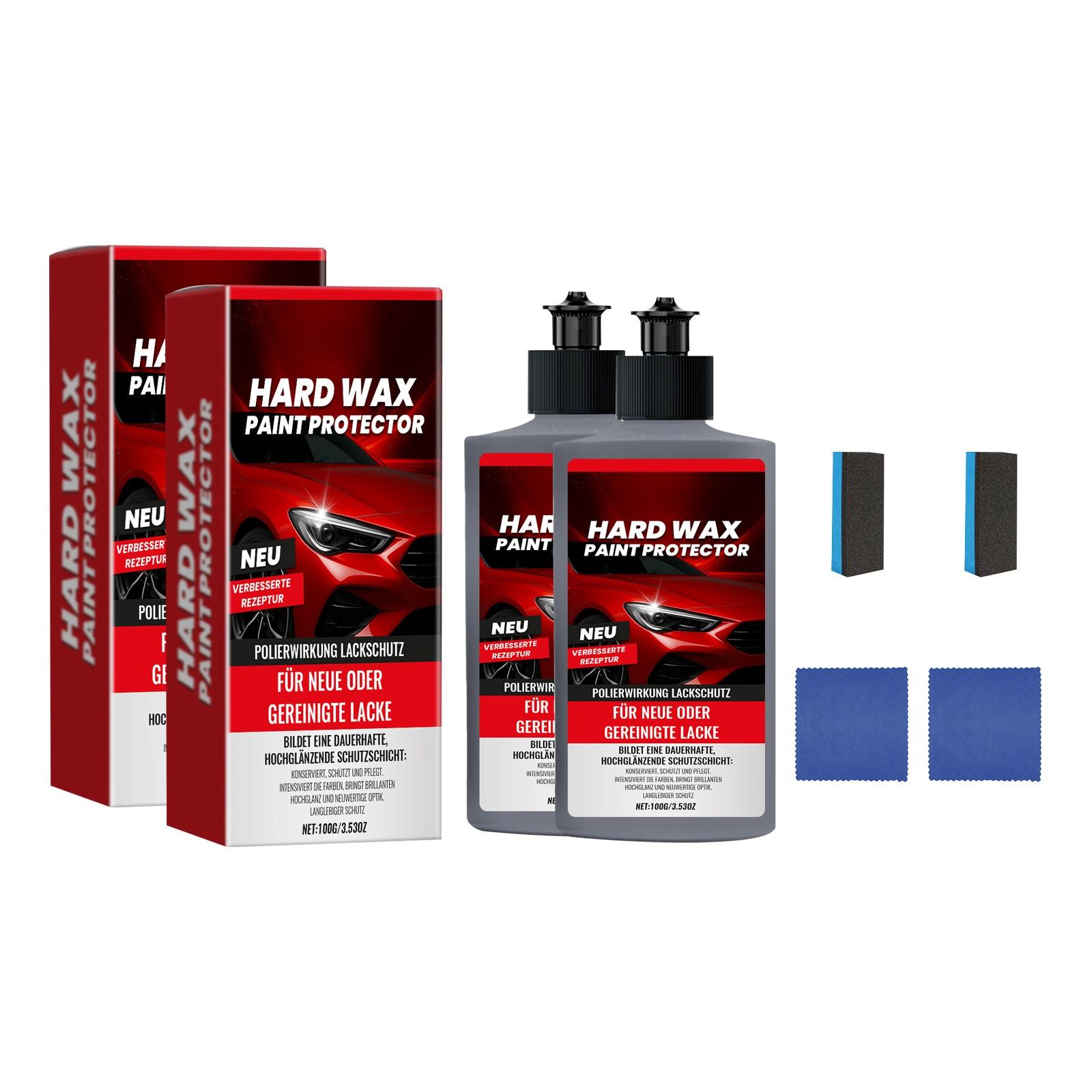 

Твердый воск для защиты краски, Набор автомобильного воска для микроцарапин, Сохранение цвета краски, включая губку и салфетку из микрофибры (2рс) One Size белый