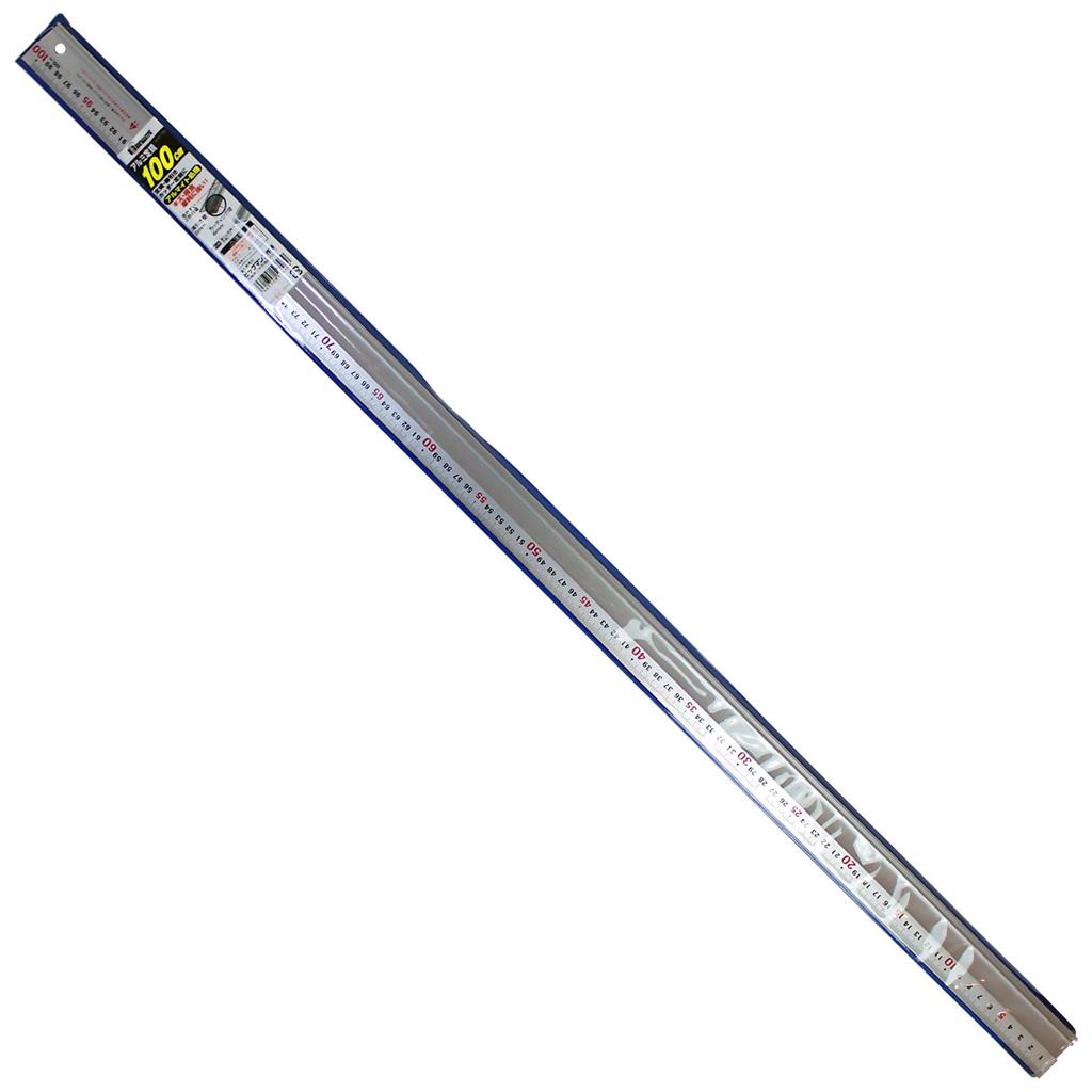 Bigman Aluminum Ruler with 100cm Easy To Read 2 Color Scale Non-Slip BAR-100