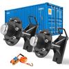 VEVOR Rodas para Contêiner de Transporte Kit de Rodas de 8 Pinos, Eixo para Contêiner de Transporte Pesado com Cinta de Amarração de Catraca - Move 6 m-12 m, Transporte Seguro para o Cais