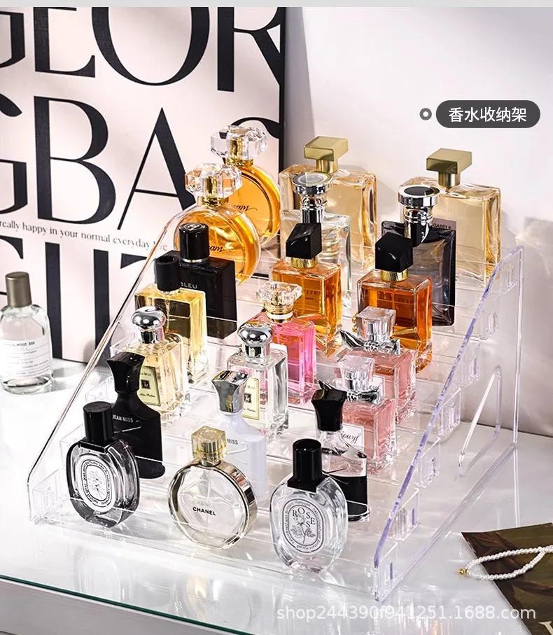 Transparent Ladder Small Ornament Shelf Bar Figure Live Broadcast Display Multi-Functional Storage Rack Acrylic Display Rack