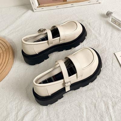 Mode Weiß Schwarz Niedliche Damenschuhe Kawaii Leder Hoch auf Plateau Damen Schuhe Leicht Bietet Stilvoller Herbst Niedriger Preis Lässig A