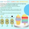 2PCS Push Bubble Pop Fidget Sensory Toy, Autism Special Needs Silicone Stress Reliever Toy, Anti-Anxiety Squeeze Se