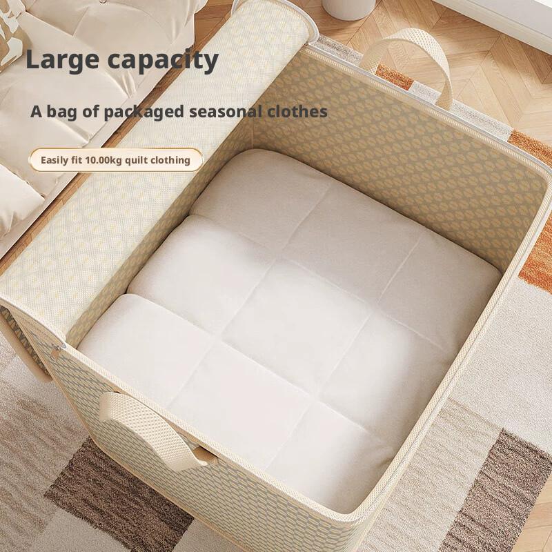 4 Size Extra Large Storage Bag - Multifunctional Bedding, Clothing, And Underwear Storage Bag With Zipper, Under Bed Storage Bag