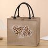 Simple urban cotton and linen girl elements letter trendy ladies handbag lightweight linen bag