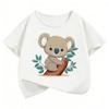 Cute Sloth Pattern Children's T-Shirt Summer Short Sleeve Cartoon Boys and Girls Clothes Cute Top