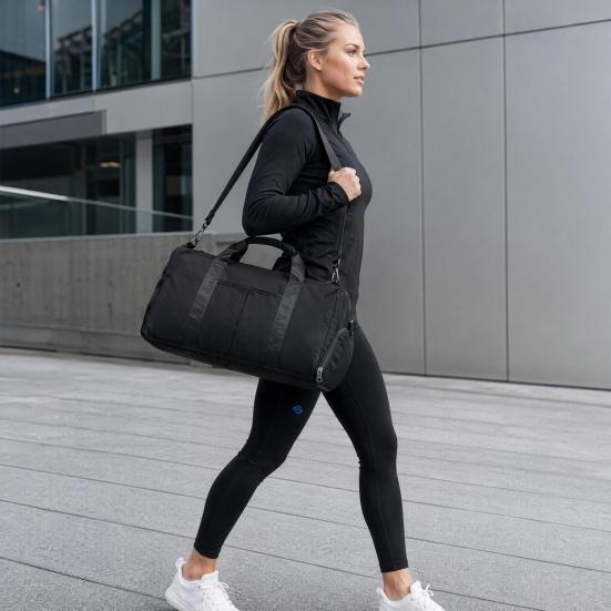 Yousheng Women's Gym Bag with Shoe Compartment, Large Capacity Waterproof Yoga Duffle Bag with Wet Dry Separation, Oxford Fabric Sports Bag with