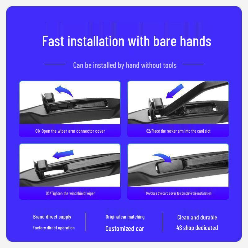 Frameless Wiper Blades for Wuling Zhi Guang 6388/6390/6400S6376 Small Truck