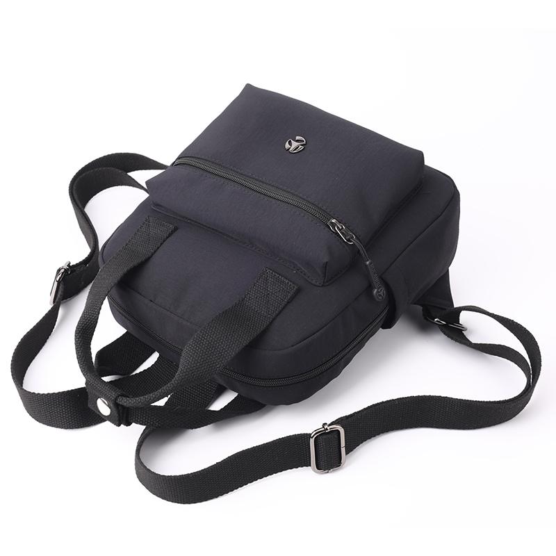 Nylon Backpack Women's Schoolbag Solid Color Small Handbag Travel Lightweight Backpack