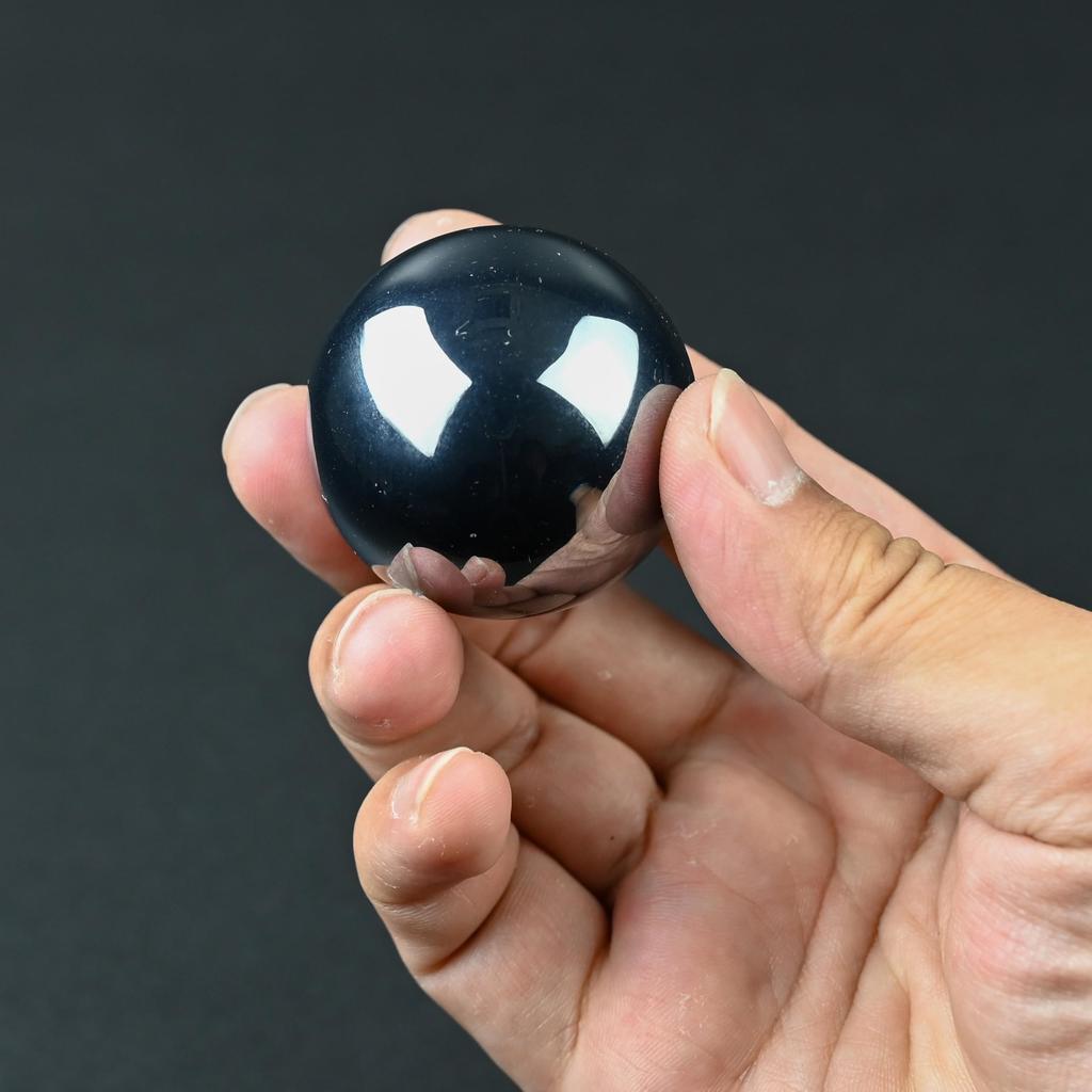 [Eigado] Terahertz Sphere, 45mm, High-Purity Terahertz Mineral, Purifying, Grip Stone, Amulet