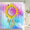 Colorful Feathers Shower Curtain Bathroom Waterproof Polyester Multi-size Bohemian 3D Printing Curtains for Bathroom Shower