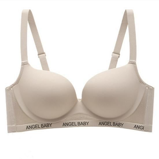 

Женский бесшовный бюстгальтер пуш-ап: Увеличивает маленькую грудь, Без косточек, Сетчатый полый дизайн, Боковое разглаживание, Мягкая поддержка. 34/75AB бежевый