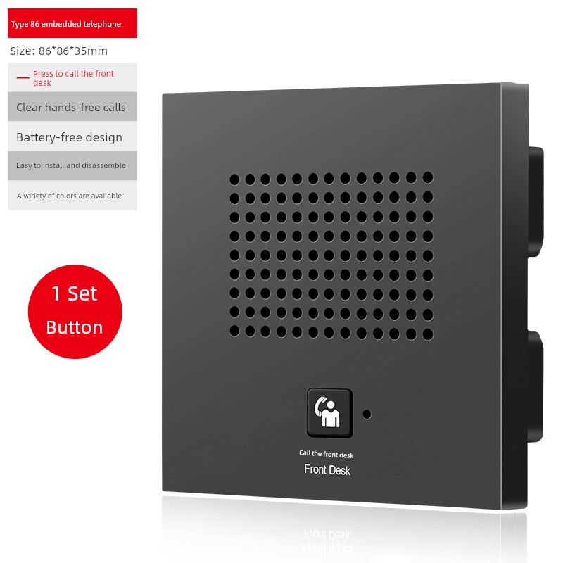 Type 86 Hotel Room Wall-Mounted Telephone Emergency Call Hands-Free Telephone Panel Hospital School Sos Pager