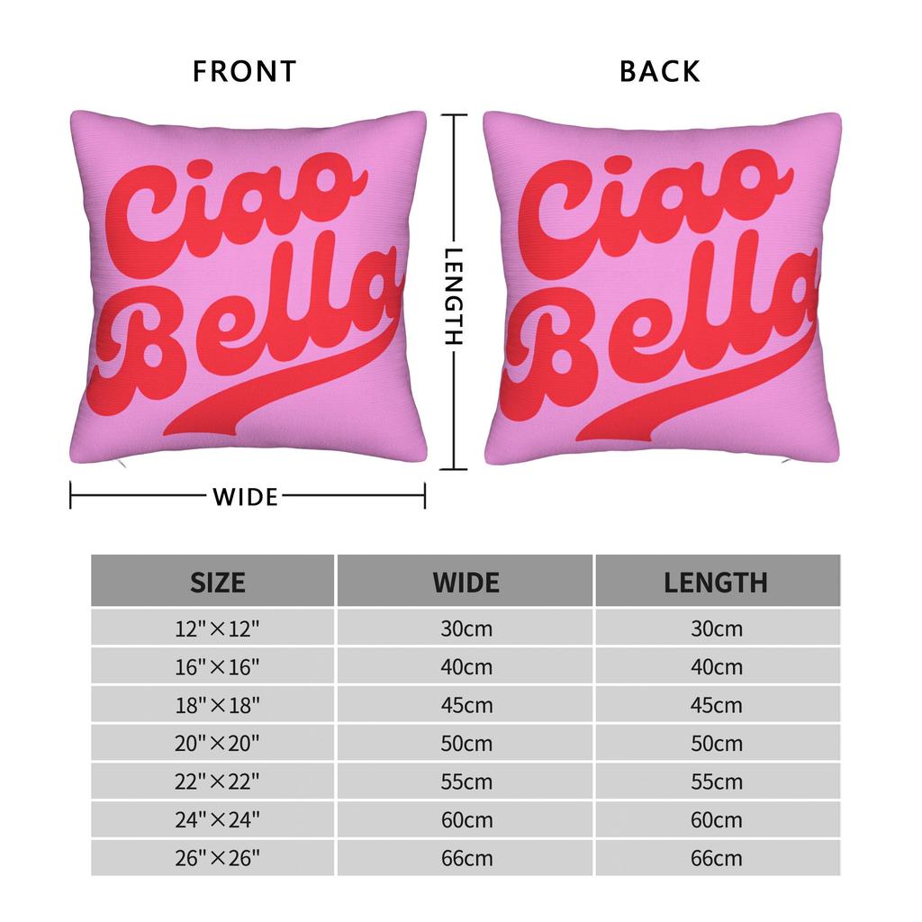 Pillow Case Ciao Bella Art Design Graphic Pillow Cover For Chair Sofa Home Decor Funny Pillowcases