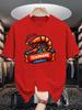 Retro Hummer Flusskrebs Abzeichen Grafik Unisex Rundhals T-Shirt Meeresbewohner Meeresfrüchte Kunst Druck Kurzarm Lässig Baumwolle Tägliche Oberteile