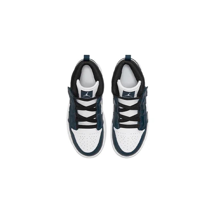 Air Jordan 1 Mid PreSchool 'Armory Navy' (Unisex) Armory Navy / Black / White Kids' Basketball Shoes AR6351 411