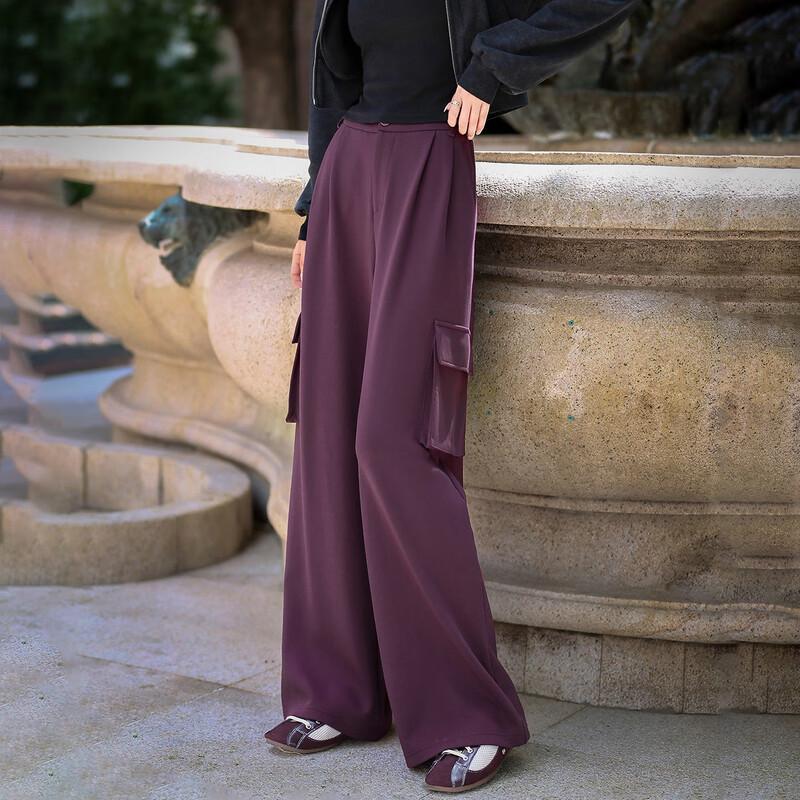 Demana Women's Fluffy Air Layer High-Waist Wide-Leg Sweatpants