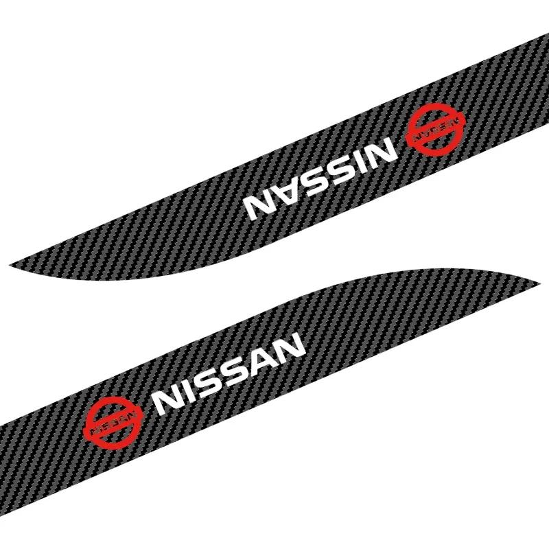 2pcs Car Side Skirt Sill Carbon Fibre Body Protection Sticker For Nissan Nismo Tiida Sylphy Teana Trail T30 T32 Qashqai J10 J11
