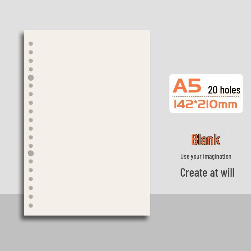 B5 Soft-Grip Loose-Leaf Notebook, Removable Square Grid, A4/A5, Thick Shell, Ideal for Postgrad Exam Preparation