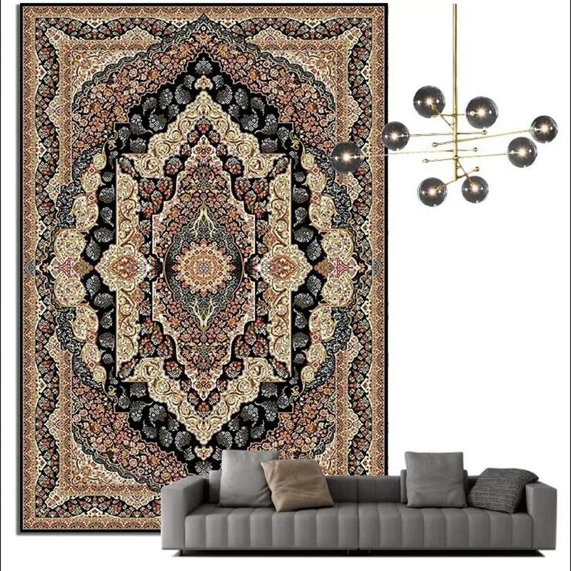 

Винтажный ковер Европейская гостиная Персидский ковер Спальня Диван Чайный столик Прикроватный Этнический стиль Коврик для пола 80 * 120 cm