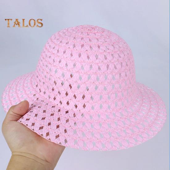 Easter Bonnet Straw Hat for Kids DIY Easter Straw Woven Hat Spring Party Summer Beach Accessory for Easter Party Fancy Dress Supplies