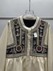 Camicia Larga Ricamata Francese Stile Bohemien con Maniche a Lanterna
