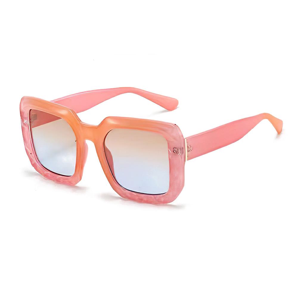 

Vintage Women Sunglasses Fashion Square Gradient Lens Brown Black Contrast Design Sun Glasses UV Protection
