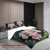 Softville Cozy Town 3PCS Bedding Sets Lop Rabbit Holding a Glowing Orb Pint Duvet Cover No Filling Cartoon Style Queen King Size