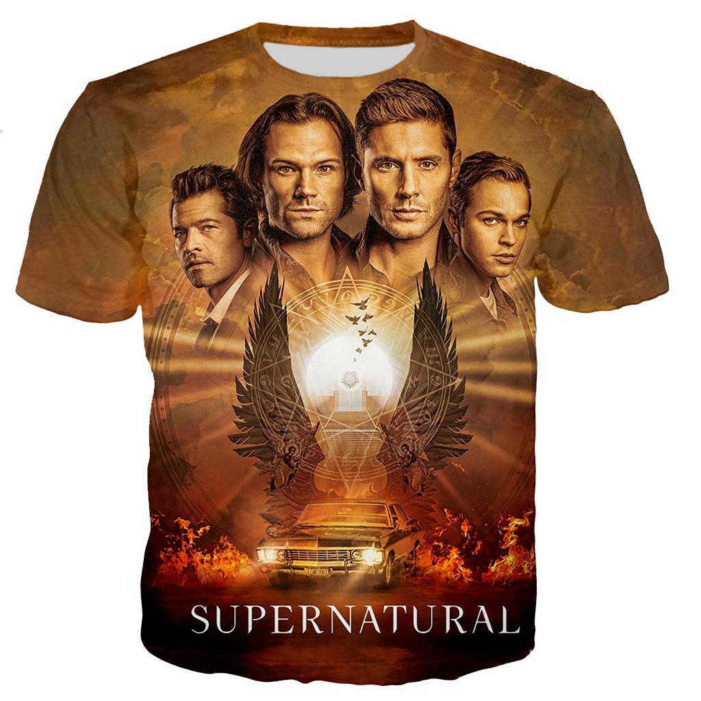 💰Kjøp Supernatural T Shirts Men /Women 3d Tv Supernatural Printed T ...