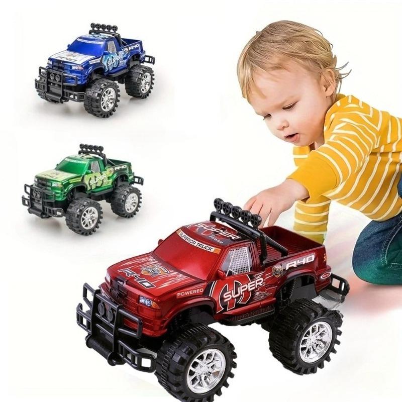 Large Off-Road Car Trucks Toys Friction Powered Push and Go Car Truck Inertia Vehicle for Kids Birthday Gift for Boys Girls