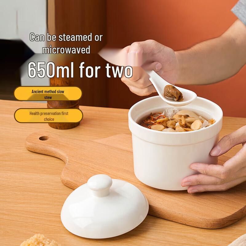 Fenfei Ceramic Steaming Stew Pot with Lid