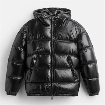 Autumn Winter Men's Fashion Simple Cotton-Padded Coats Casual Zipper Hooded Down Cotton Jackets Solid Cold-Proof Warm Parkas