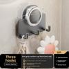 Non Perforated Suction Cup Hook Bathroom with Strong Load-bearing Capacity Wall Mounted Towel Hook Row of Storage Racks