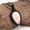 Macrame Pink Opal Thread Gemstone Handmade Jewelry 20-36''Ad Ethnic Necklace