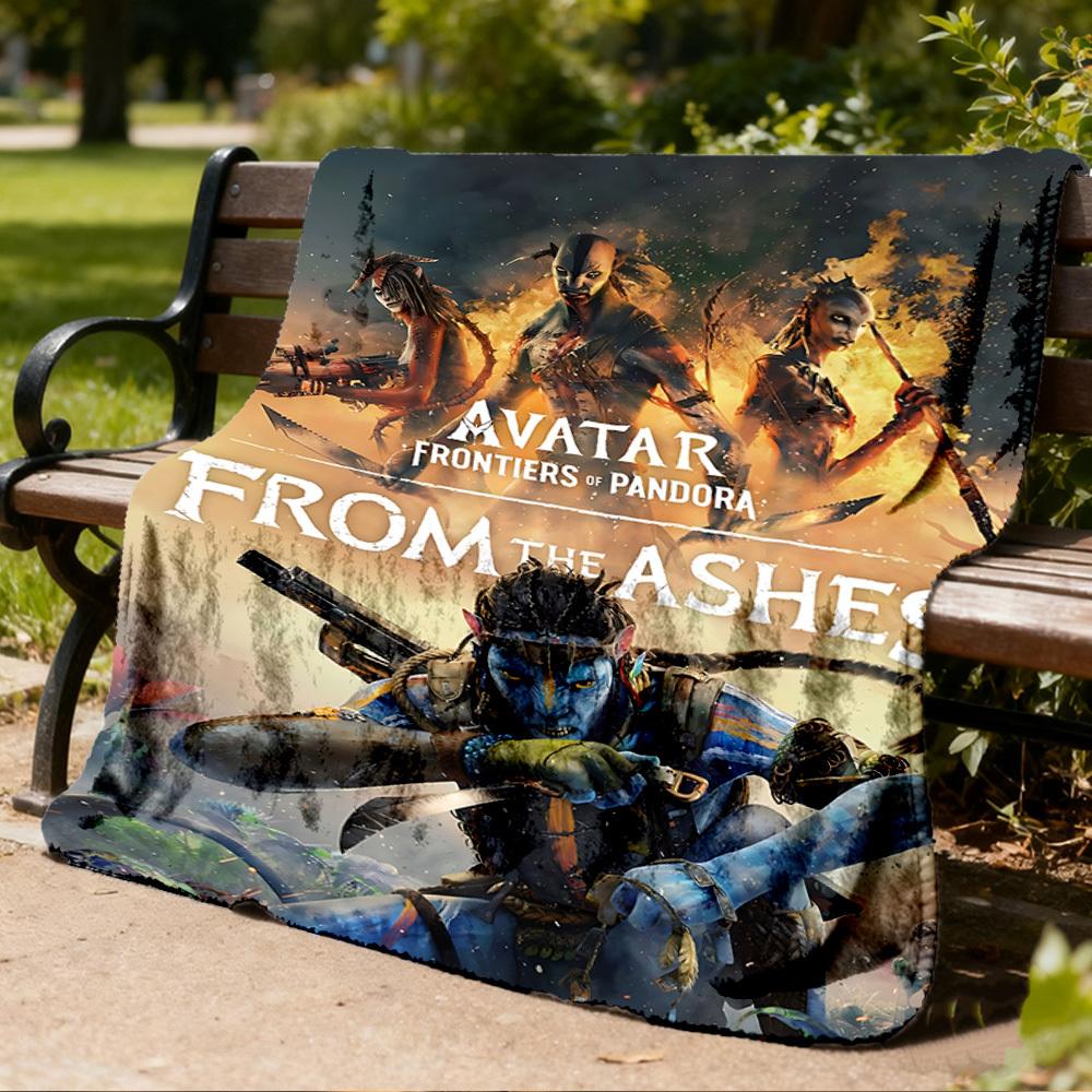 1pc Avatar, Pandora Outdoor Personalized Flannel Blanket, Soft, Lightweight Personalized Flannel Blanket, Digital Printing,