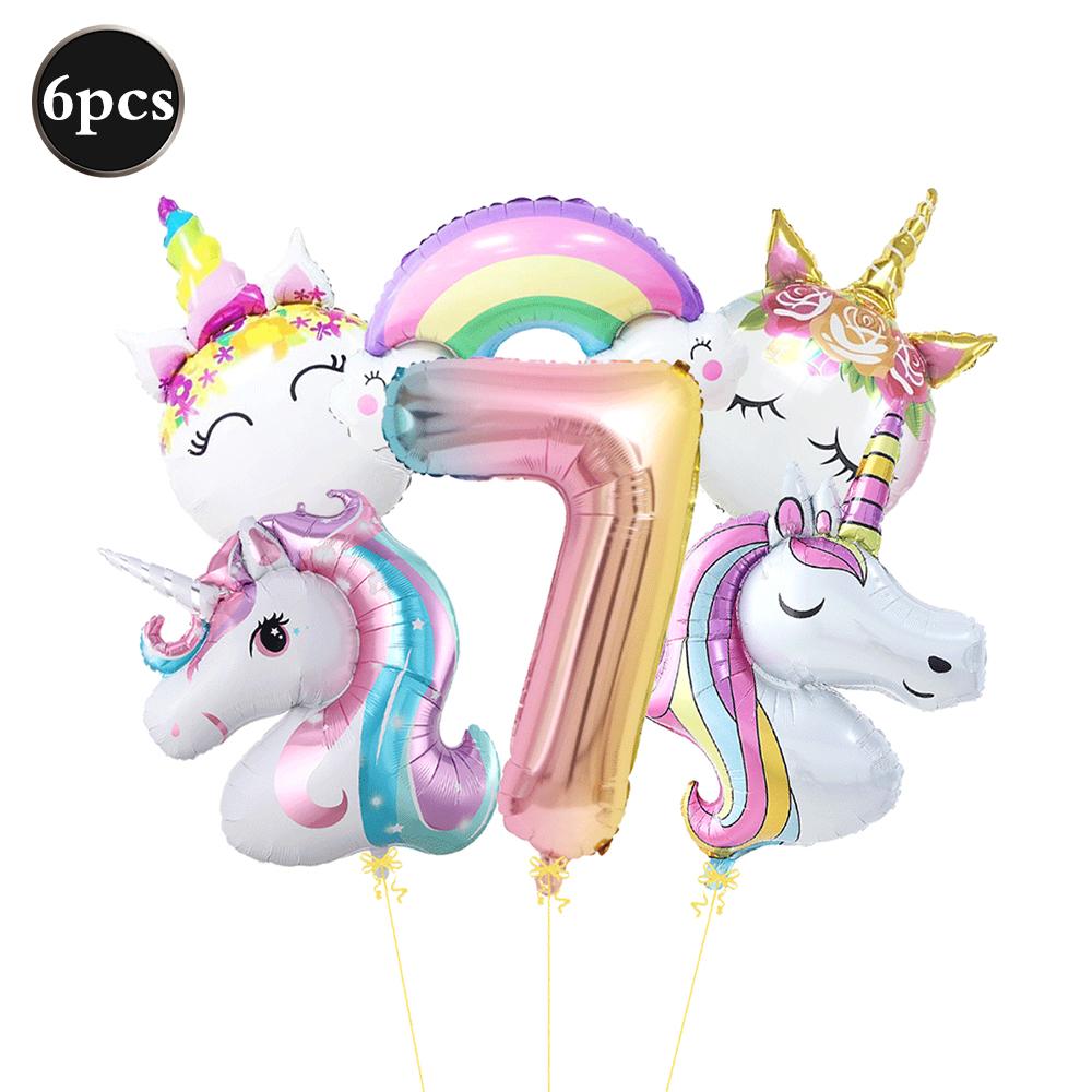 Unicorn Birthday Party Supplies Tableware Plates Cups Napkins Tablecloth Banner Foil Balloons Pastel Rainbow Baby Shower Decor