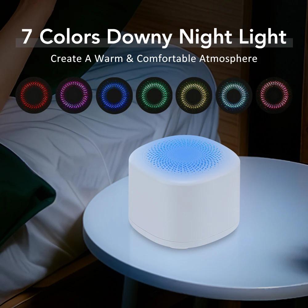 Portable Music Player White Noise Sleep Aid Music 7 Colors Night Light Help Children Fall Asleep Home Intelligent Sleep Monitor